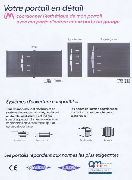 portail porte d'entrée et porte de garage